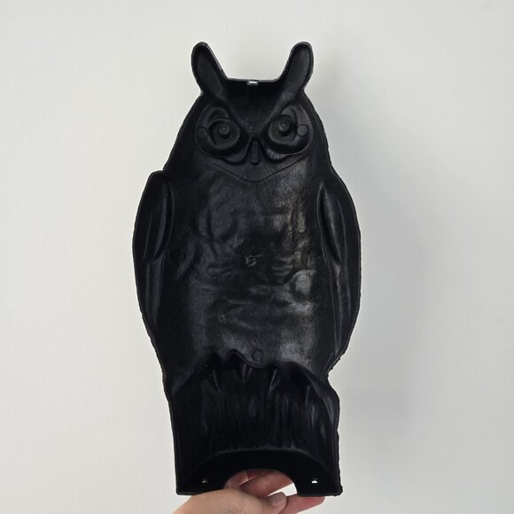 Large Owl Statue,  16” Garden or Patio Decor, Scarecrow Deterrent x3 - Picture 5 of 5